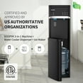 thumbnail image 3 of SOOPYK 3 in 1 Hot and Cold Water Dispenser with Ice Maker Bottom Load  for 3 or 5 Gallon Bottle 22lbs Daily Capacity Bullet-Shaped Ice, Black, 3 of 12