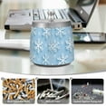 thumbnail image 6 of Yayeee Ashtray with Lid for Cigarette Smokeless Stainless Steel Home Ash Holder, Blue Snowflake, 6 of 7