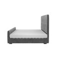 DHP Dante Upholstered Platform Bed, Grey Velvet, Queen