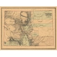 thumbnail image 2 of Monk 18x15 White Modern Wood Framed Museum Art Print Titled - Colorado with the Central Gold Region - Monk 1862, 2 of 4