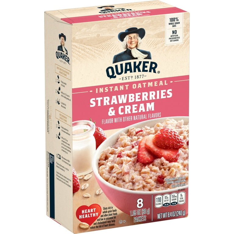 Quaker Fruit and Cream Instant Oatmeal Breakfast Variety Pack, 8 ct - Foods  Co.