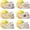 6 Pack Set, variant on Hamster Figurine, Dashboard Decor, Car Interior Accessory