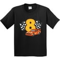 thumbnail image 3 of Inktastic Number Eight Race Car Youth T-Shirt, 3 of 5