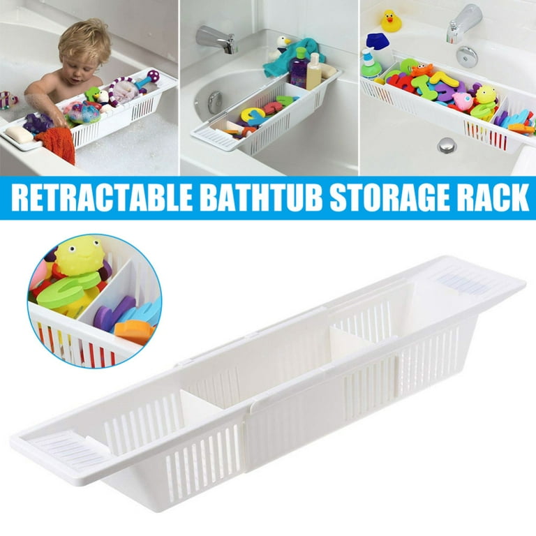 Bathtub Storage Rack Multi-Function Retractable Bathtub Storage