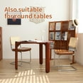 thumbnail image 5 of JXXRZ Rattan Dining Chairs Set of 2, Mid Century Modern Kitchen Side Chairs for Dining Living Room, Faux Leather Upholstered Dining Chairs, Brown, 5 of 11