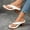 White, variant on Women's Chunky Block Mid Heels Flip Flops Open Toe Block Dress Bridal Party Wedding Shoes Summer Casual Slip On Non Slip Breathable Comfortable Footwear Black 10.5(43)