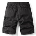 thumbnail image 3 of FRSASU Men's Cargo Shorts Lace-up Elastic Waist Pocket Exercise Fitness Home Half Shorts Pants Black XL, 3 of 5