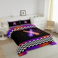 thumbnail image 3 of Erosebridal Teens Sports Bedding Full Comforter Set, Lightsaber Down Comforter, Racing Checkered Decor, Microfiber 3pcs, 3 of 8