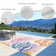 thumbnail image 4 of Fsddascl Summer Coral Outdoor Rug for Patio/Deck/Porch, Non-Slip Large Area Rug 4 x 6 Ft, Ocean Vintage Sea Watercolor Plant Indoor Outdoor Rugs Washable Area Rugs, Reversible Camping Rug Carpet, 4 of 5