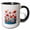 Black/White, variant on 3drose, Red and Pink Poppies Cut Out, 11oz Two-tone Yellow Mug