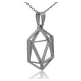 thumbnail image 2 of D20 Dice Silhouette Icosahedron Stainless Steel Necklace, 2 of 11