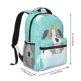 thumbnail image 2 of Xecao Dog In Bathtub Backpack, a stylish and functional choice for both men and women, is the perfect basic bookbag for college, work, or travel, 2 of 5