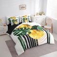 thumbnail image 3 of Feelyou Tropic Palm Botanical Bedding Comforter Set 7-Piece, Geometric Abstract Stripe King Bedding Sets, Teen Kid Adult Reversible Bed Sheets, Microfiber Bedroom Decor, 3 of 7