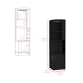 thumbnail image 3 of Miekor Furniture Corner Bar Cabinet Atanasio, Living Room, Black B5A7501, 3 of 8