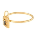 thumbnail image 2 of 18K Gold Plated Sterling Silver Black CZ Lock Fashion Ring, 2 of 6