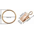 thumbnail image 2 of Curtain Ring with Clips,Iron Drapery Clips Hooks,TTZEZE Rustproof Curtain Clip Rings Hooks,30PCS Curtain Hooks for Curtain Rod Dia.32mm/1.26'' THK 3mm/0.12'', Rose Gold, 2 of 7