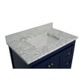 thumbnail image 2 of Abbey 36" Bathroom Vanity with Royal Blue Cabinet and Carrara Marble Top, 2 of 6