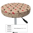 thumbnail image 4 of KLL German Shepherd Dog Round Bar Chair Cushion Cover 13 inch ,Bar Stool Protector with Elastic, Soft Washable, 4 of 6
