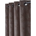 thumbnail image 2 of Sheetsnthings Floral Fannie 54-Inch Wide x 84-Inch Long Panel, Set of 2 Jacquard Thermal Insulated Blackout Curtains, Dark-Brown, 2 of 5