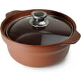 thumbnail image 2 of Casserole Pot Yixing Clay Bowl 1.3qt / 50oz for Cooking Dolsot Bibimbap Soup Exclusive Unglazed Earthen (Yixing clay lid), 2 of 13