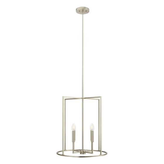 Meridian M7044BN 4-Light Pendant in Brushed Nickel