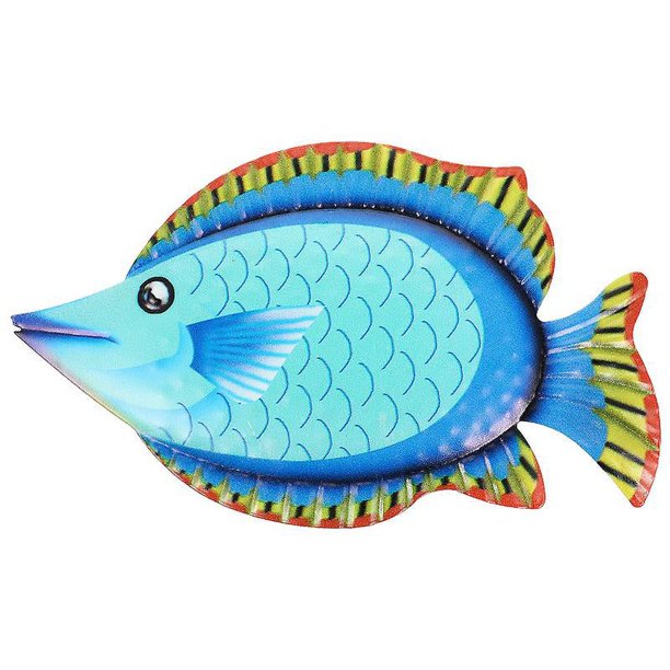 1 pieza de decoración de peces de hierro