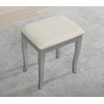 thumbnail image 3 of Sanlo Wooden Vanity Make Up Table and Stool Set Silver, 3 of 6
