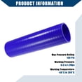 thumbnail image 6 of Car Straight Coupler Silicone Hose Front Universal Intake Intercooler Silicone Tube 4-Ply 3" ID Blue, 6 of 6