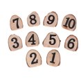 thumbnail image 1 of EeaseCA 10pcs Numbers 0-10 Small Table Banquet Table Seat Party Wedding Decoration Wooden Table License Plate Cards, 1 of 7