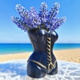thumbnail image 2 of Ceramic Corset Planter Vintage Style - Female Body Succulent Pot with Tie-Down Design, Boho Home Decor Vase for Indoor Outdoor Plants, Unique Gift for Women, 2 of 4