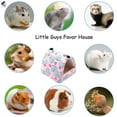 thumbnail image 7 of PULLIMORE Small Animals Hammock Cage Pets Winter Warm Bed Sleeping Playing Hanging House for Hamster Guinea Pig Hedgehog Rat Bird Mice (L, Khaki Heart), 7 of 7