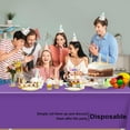 thumbnail image 4 of shiyou-3 Pack Purple Tablecloth, Rectangular Plastic Table Cloths for Parties Disposable, 54x108 in Waterproof Tablecloth for Birthday Party Baby Shower Picnic Valentines, 4 of 4