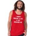 thumbnail image 5 of A Cat Rescued Me Adopted Pet Lovers Tank Top T Shirts Men Women Brisco Brands S, 5 of 6