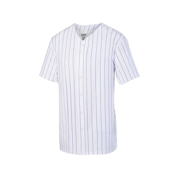 Augusta Sportswear Youth Pinstripe Full Button Baseball Jersey