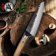 MITSUMOTO SAKARI 7 inch Japanese Santoku Chef Knife, High Carbon Stainless Steel Kitchen Cooking Knife
