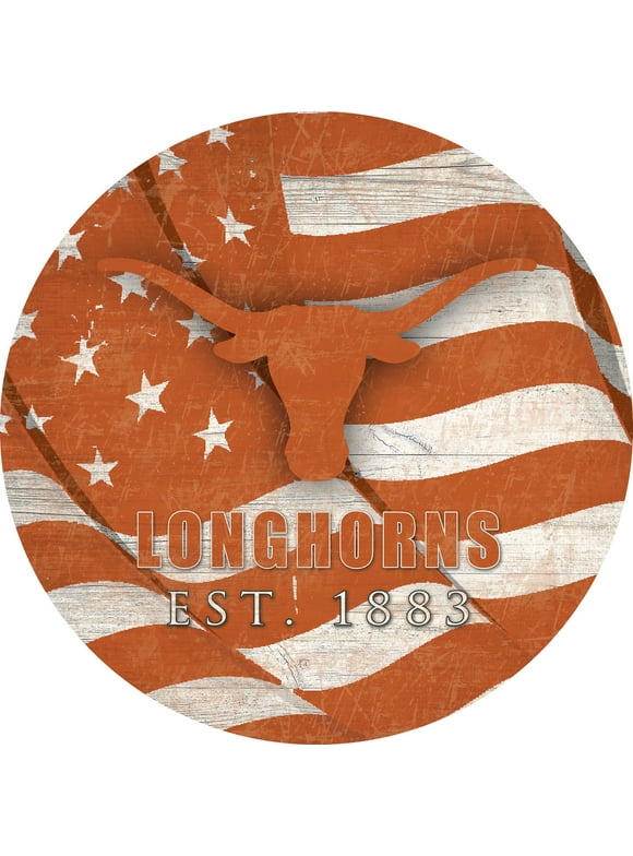 Texas Longhorns 12" Team Color Flag Sign