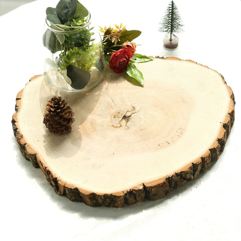 12 Dia, Rustic Natural Wood Slices, Round Poplar Wood Slabs, Table  Centerpieces