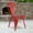 Red, variant on Emma + Oliver Red Metal Stackable Chair with Wood Seat
