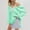 Green, variant on Titcea Tops for Women Trendy Striped Printed Drawstring Bandage Long Sleeve Round Neck Blouses Loose Comfort Sexy Casual Shirts