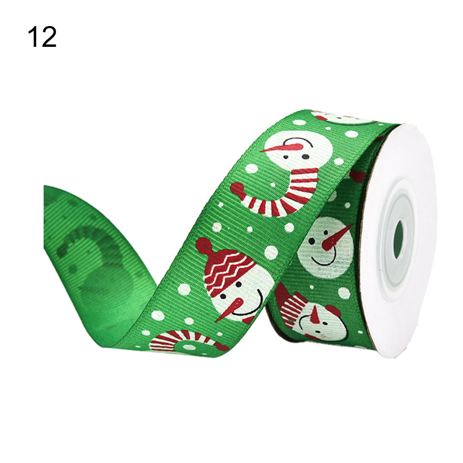 1 Roll Christmas Theme Wrapping Ribbon Snowflake Pattern Polyester