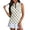 White, variant on Womens Sleeveless Golf Shirts Summer Polka Dots Quarter Zip Lapel Collar Fitted Casual Tennis Polo Shirt