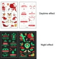 thumbnail image 3 of Tatuajes temporales luminosos navideños que brillan en la oscuridad Tatuajes de Papá Noel, 3 of 6