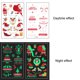 thumbnail image 3 of Tatuajes temporales luminosos navideños que brillan en la oscuridad Tatuajes de Papá Noel, 3 of 6