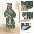 thumbnail image 3 of FORMRS Wearable Blanket Hoodie with Sleeves for Kids Cozy Flannel Sweatshirt, Christmas Gingerbread, 3 of 7