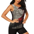 thumbnail image 2 of Lsque Dark Red Hooded Girl Printed Workout Tank Tops for Women, Athletic Sports Tank Tops, Compression Sleeveless Dry Fit Shirts,Sleeveless Yoga Shirt-XX-Large, 2 of 9