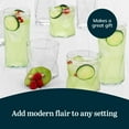 thumbnail image 5 of Libbey Rhombus Tumbler and Rocks Drinking Glasses Set of 16, Fun Geometric Glass Cups Set, Kitchen Glasses Set for Cocktails, Water, and Everyday Use, 5 of 6
