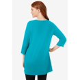 thumbnail image 2 of Woman Within Plus Size Perfect Three-Quarter-Sleeve Scoopneck Tunic, 2 of 6
