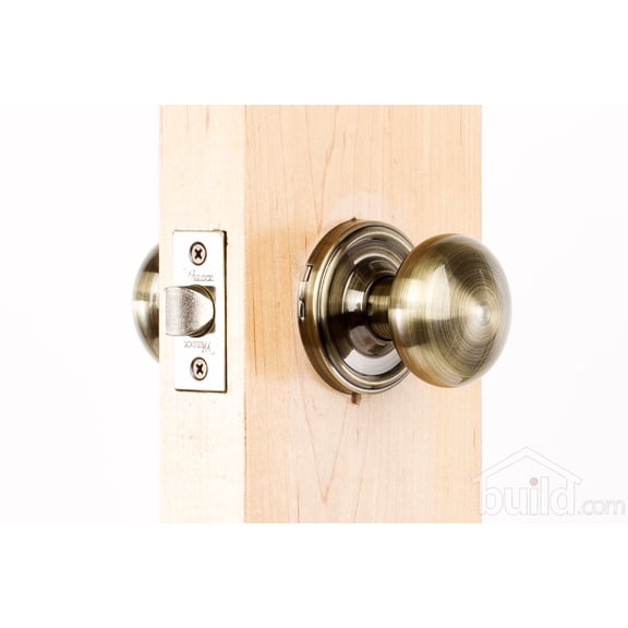 Weslock 00610IAIASL20 Impresa Privacy Lock with Adjustable Latch and Full Lip Strike Antique Brass Finish