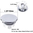 thumbnail image 2 of 4 Pack Sink Basin Overflow Trim Ring Solid Brass Bathroom Sink Trim Overflow Cover Insert In Hole Round Caps, Double Layer Copper Solid Chrome-Good-Yv, 2 of 5