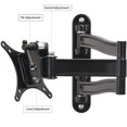 thumbnail image 5 of VideoSecu Articulating TV Monitor Wall Mount for DELL 17"-29" LCD LED HDTV Display Tilt Swivel Bracket for DELL E2216H E2216HV E2316H E2318H E2417H P2415Q U2515H UP2516D P2715Q P2717H 1XL, 5 of 5